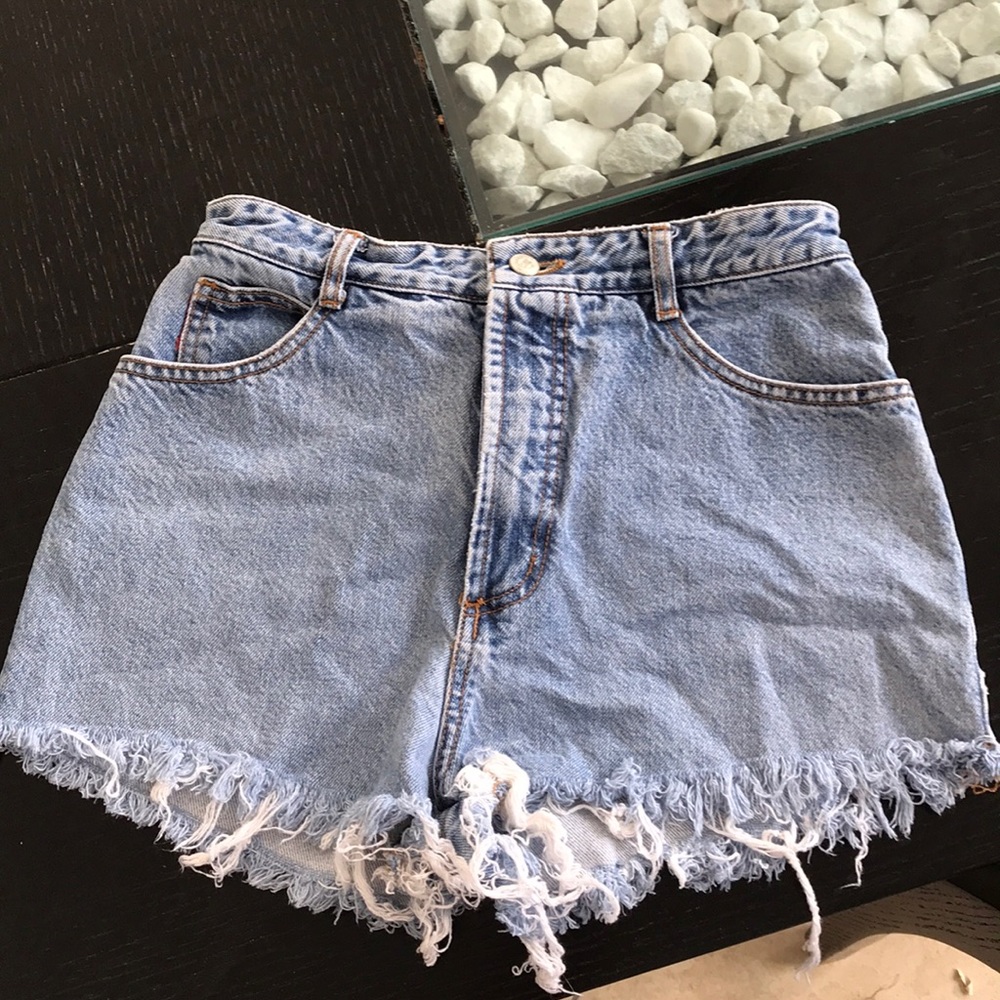 High waist Vintage denim shorts